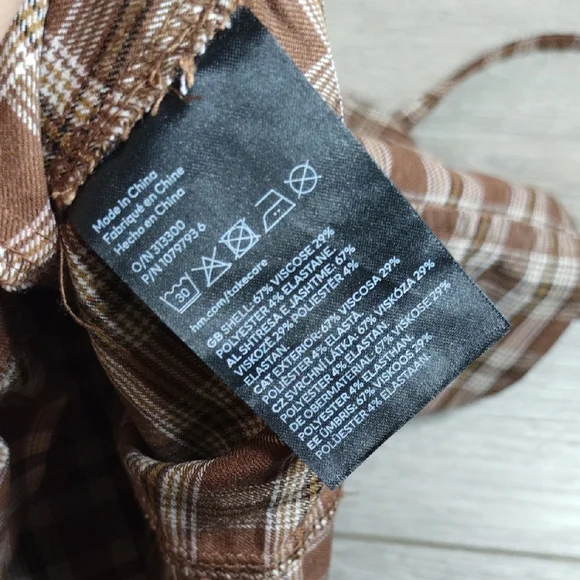 H&M Brown Plaid Camisole Top - Picture 13 of 16